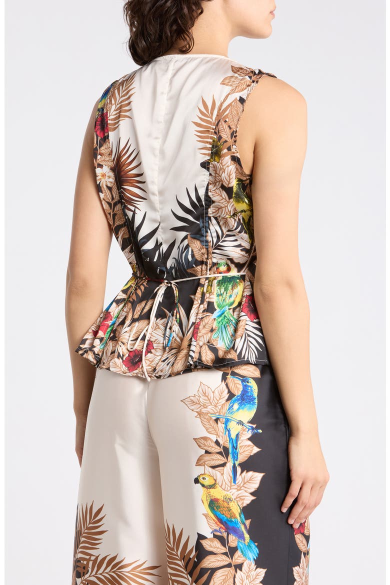 Floral Print Sleeveless Top, Alternate, color, JUNGLE BIRD PRINT
