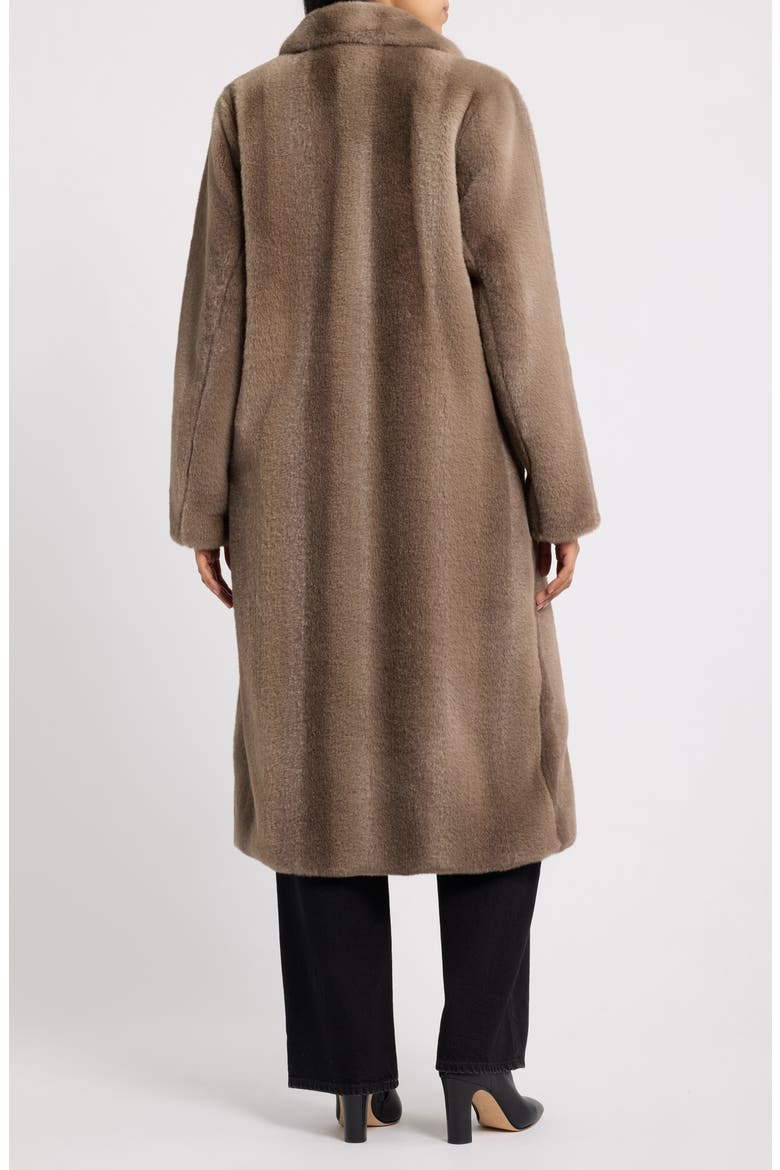 Faux Fur Long Jacket, Alternate, color, GREY