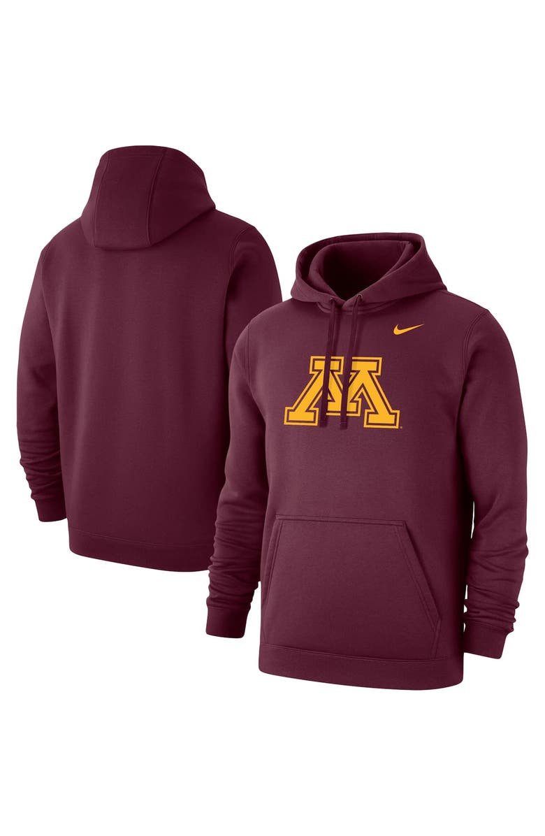 Nike Men's Nike Maroon Minnesota Golden Gophers Logo Club Pullover Hoodie, Main, color, 