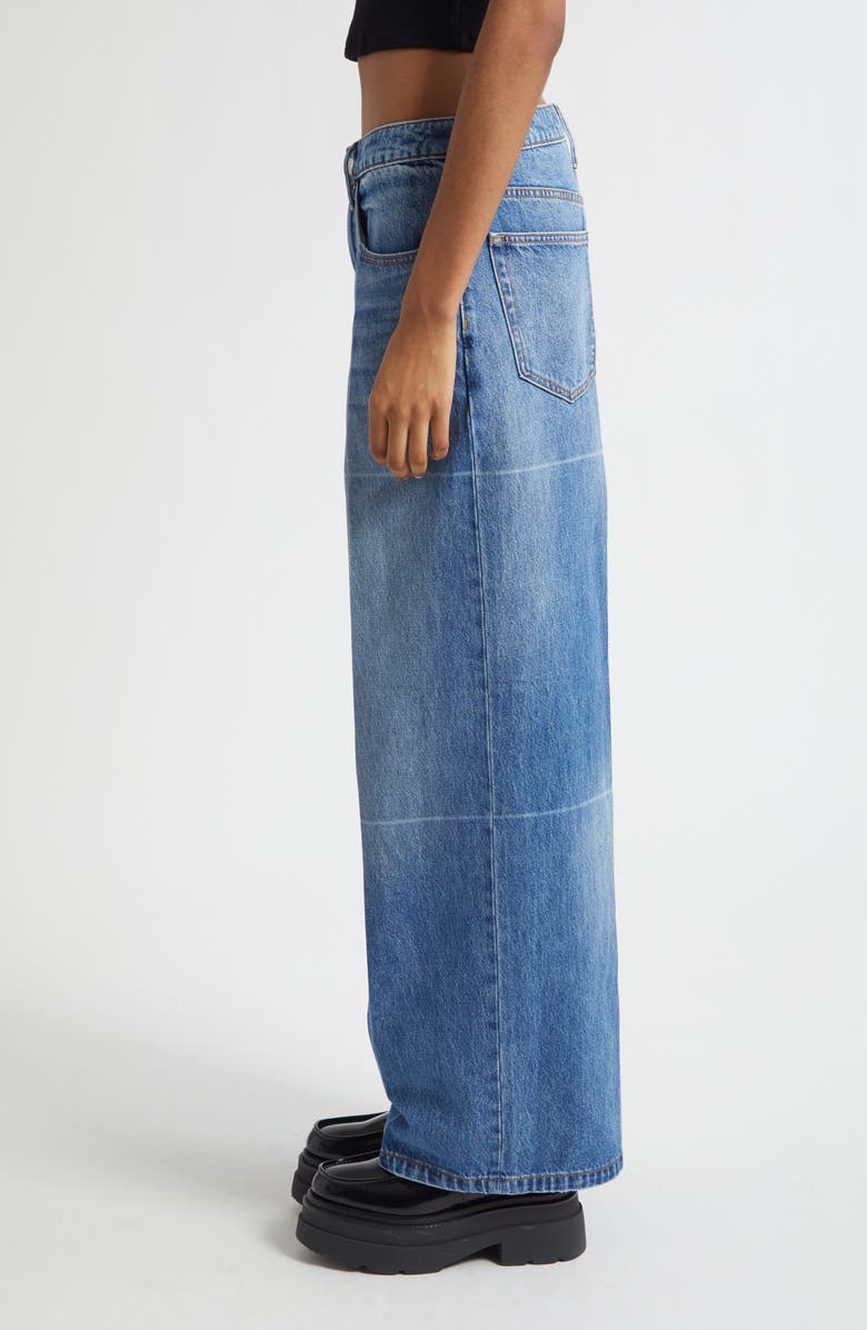 Alexander Wang Faded Lines Straight Leg Jeans, Alternate, color, Vintage Marbled Blue