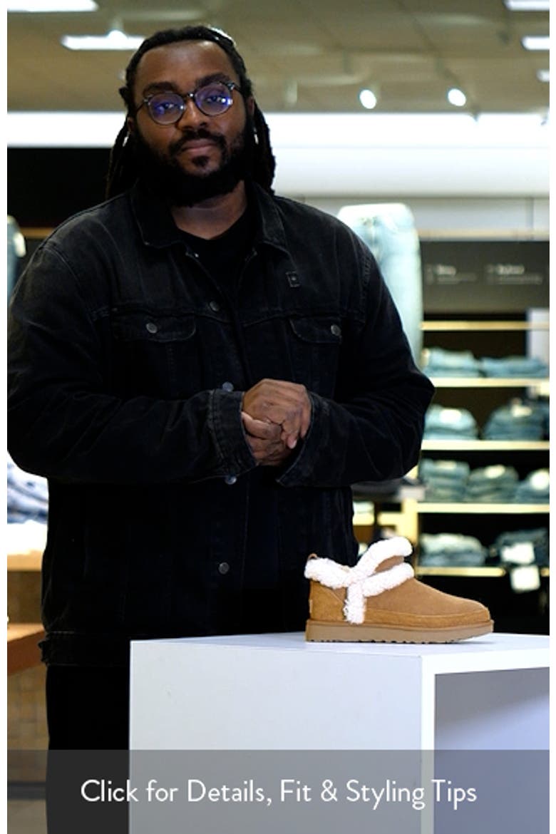 Classic Ultra Mini Spillseam Genuine Shearling Bootie (Nordstrom Exclusive) video