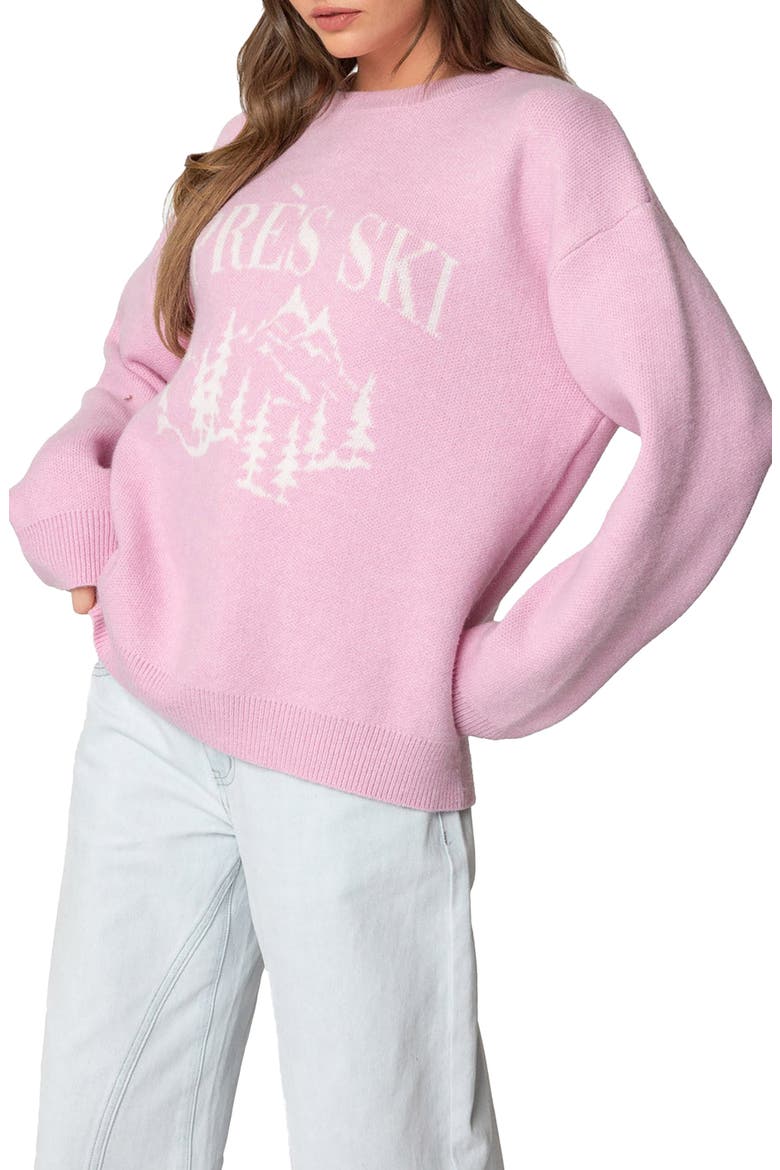 Après Ski Oversize Sweater, Alternate, color, PINK