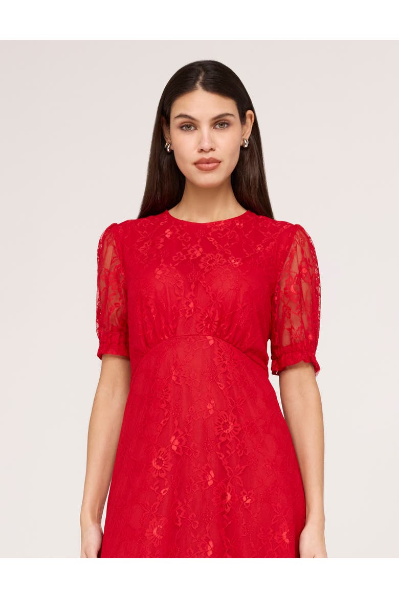 Mela Midi Dress, Alternate, color, Red