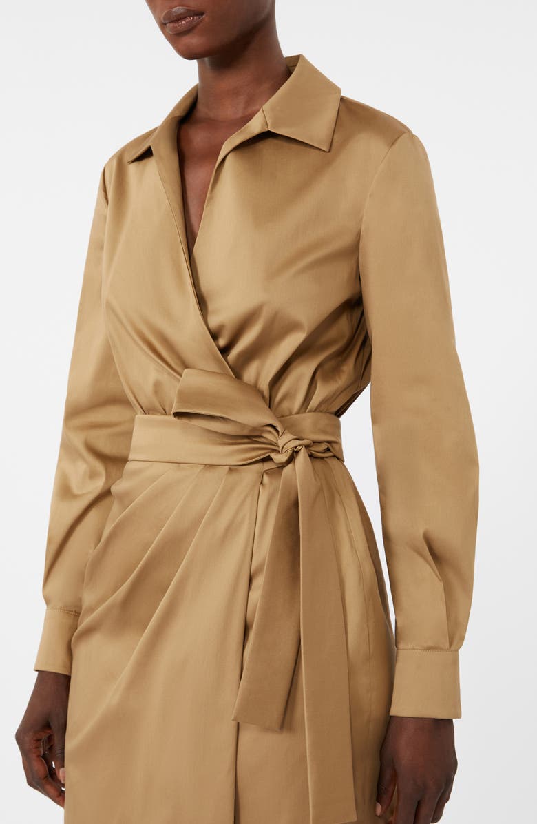 Max Mara Ottelia Long Sleeve Maxi Shirtdress, Alternate, color, Desert