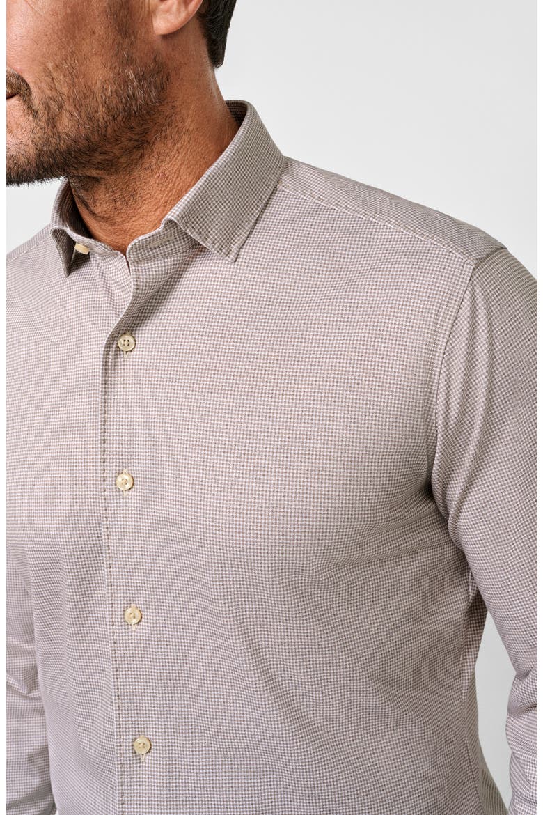 Check Knit Sport Shirt, Alternate, color, CHOCOLATE/ WHITE