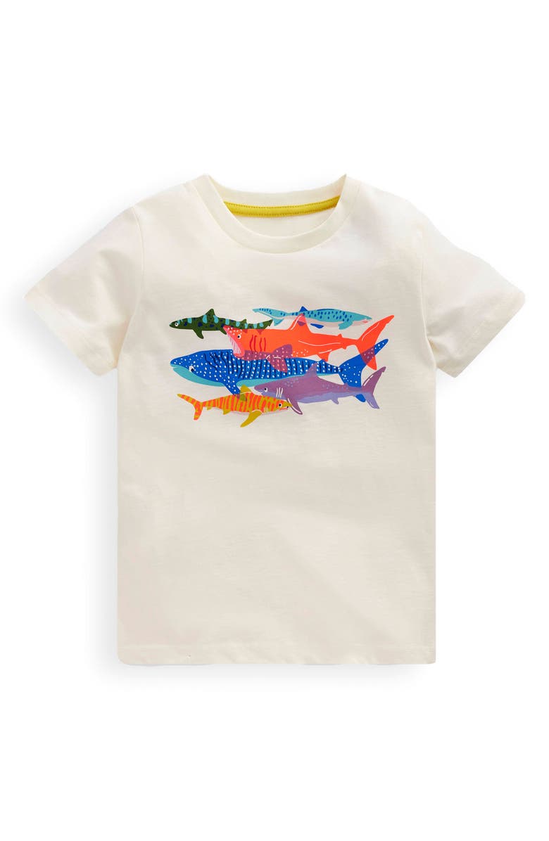 Mini Boden Kids' Riso Shark Graphic T-Shirt, Main, color, 