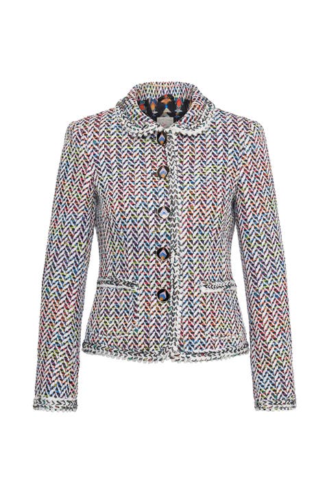 Tweed Jacket With Patch Pockets