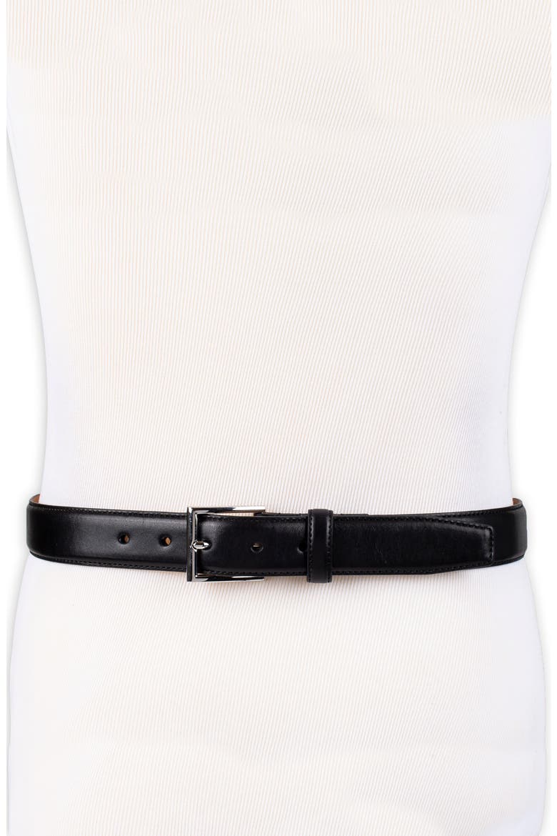 Gramercy Leather Belt, Main, color, BLACK