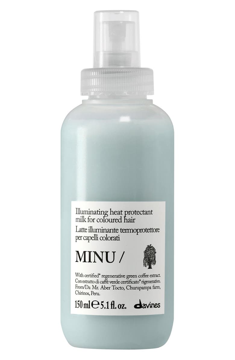 Davines Minu Illuminating Heat Protectant Milk, Main, color, 
