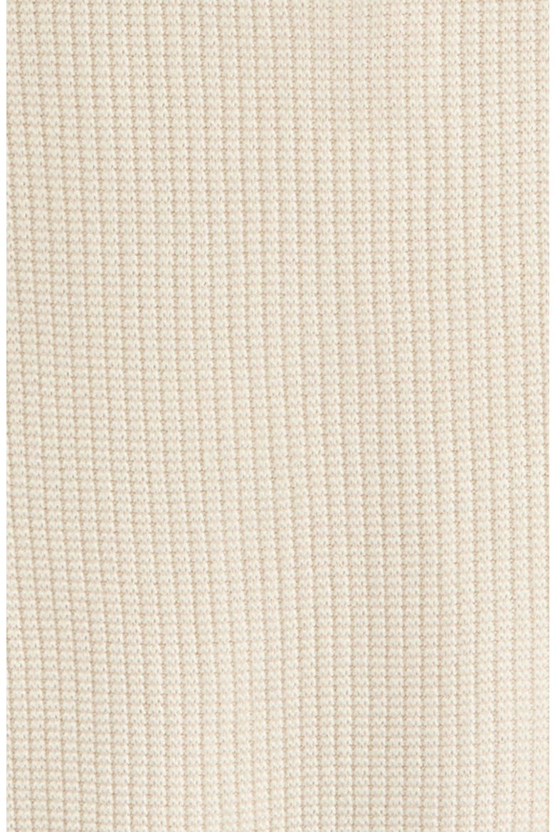 Kids' Waffle Stitch Johnny Collar Polo Sweater, Alternate, color, IVORY EGRET