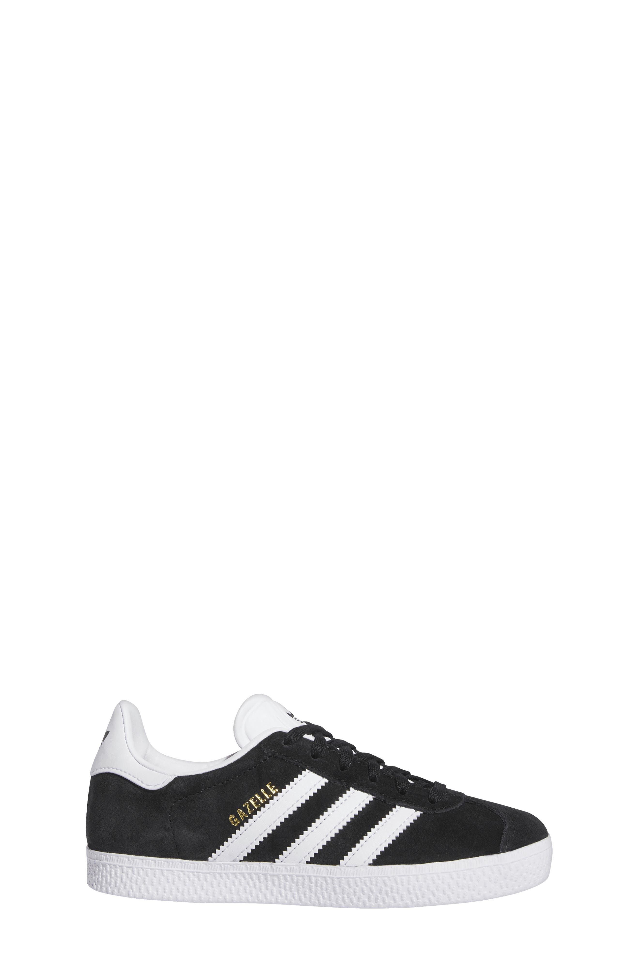 adidas Kids' Gazelle Low Top Sneaker, Alternate, color, Cblack/Ftw