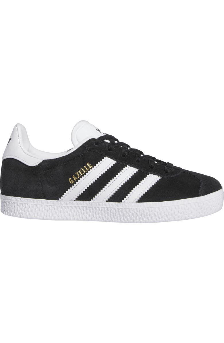 adidas Kids' Gazelle Low Top Sneaker, Alternate, color, Cblack/Ftw