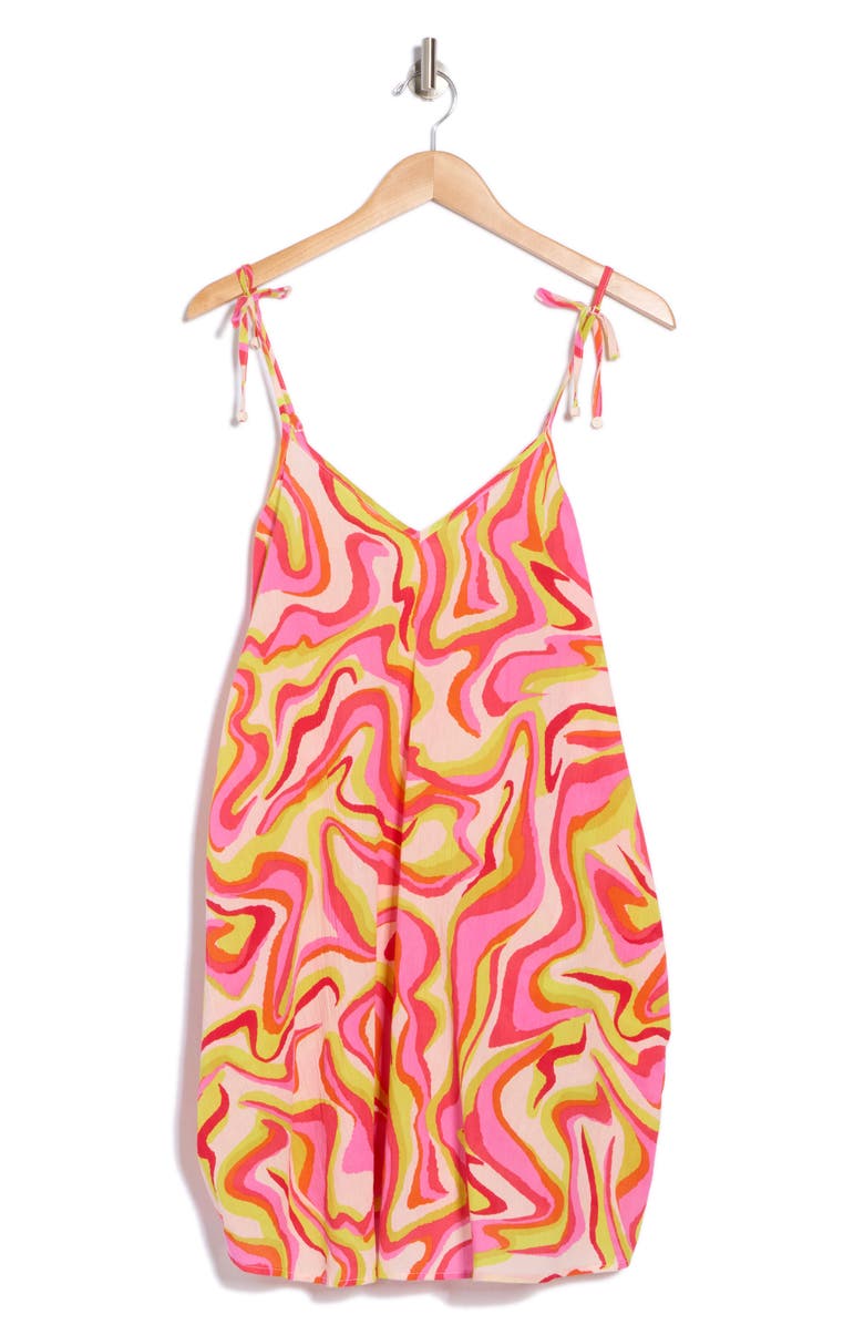 Sanctuary Tie Shoulder Cotton Cover-Up Dress, Alternate, color, 