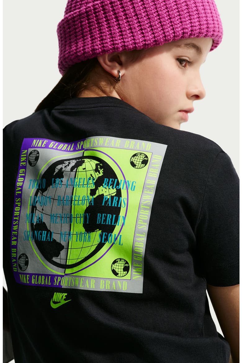 Kids' Graphic Cotton T-Shirt, Alternate, color, BLACK