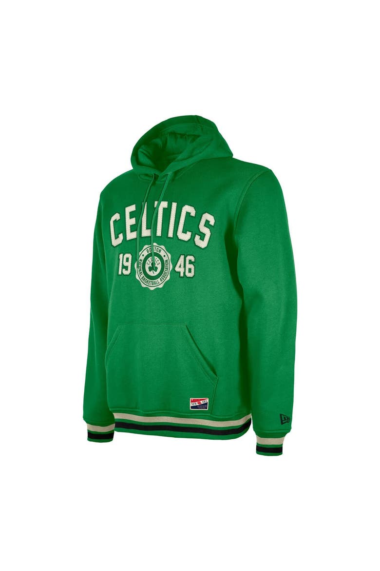 Men's New Era Kelly Green Boston Celtics Throwback Vintage Pullover Hoodie, Alternate, color, Kelly Green