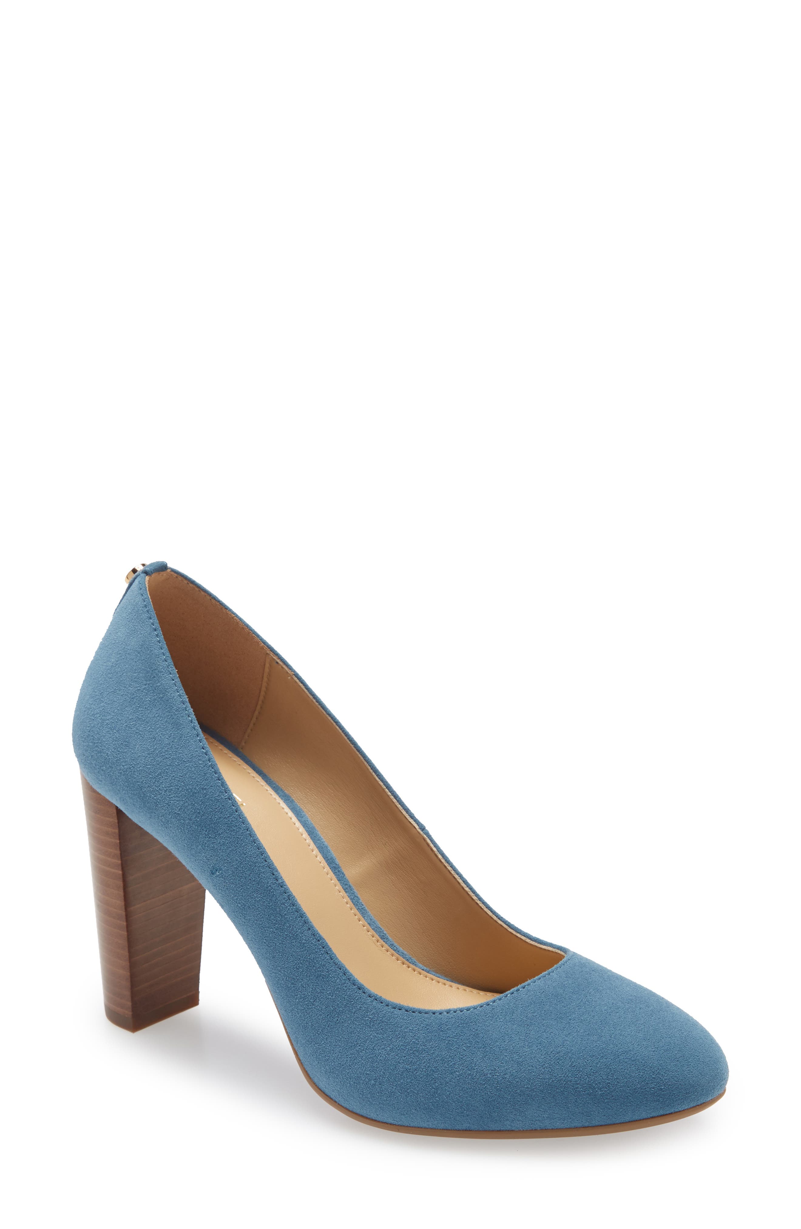 Susan Flex Pump, Main, color, DARK CHAMBRAY SUEDE