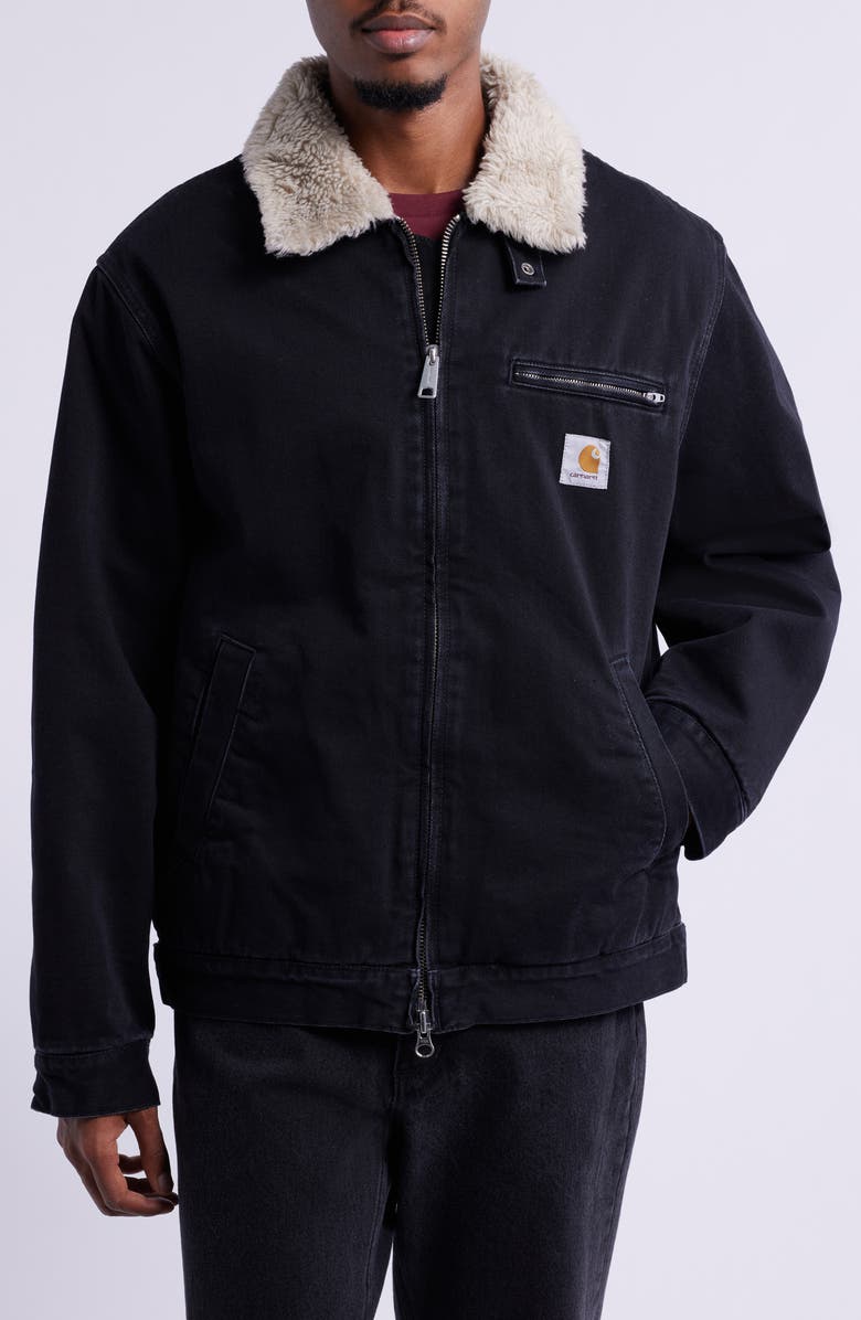 Carhartt Work In Progress Herald Fleece Lined Organic Cotton Denim Jacket, Alternate, color, 