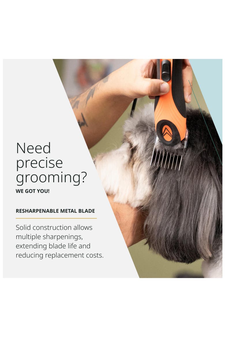Corded grooming clipper for dogs and cats, Alternate, color, Orange