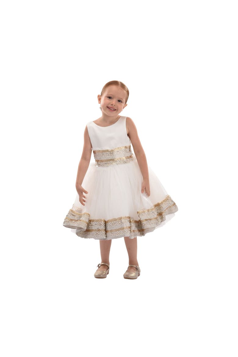 Lorelei Sequin Hem Dress, Alternate, color, White
