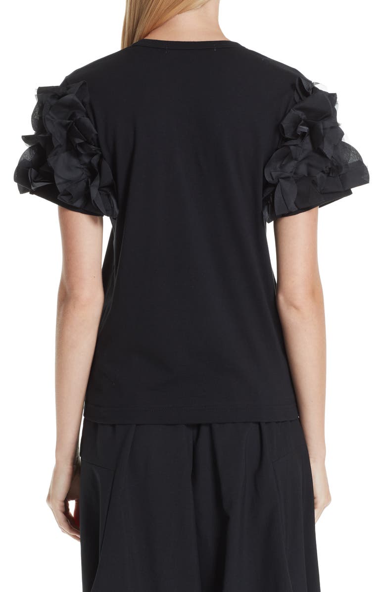 Comme des Garçons Floral Appliqué Tee, Alternate, color, 