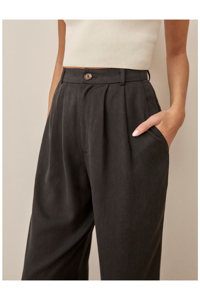 Mason High Waist Wide Leg Pants, Alternate, color, BLACK