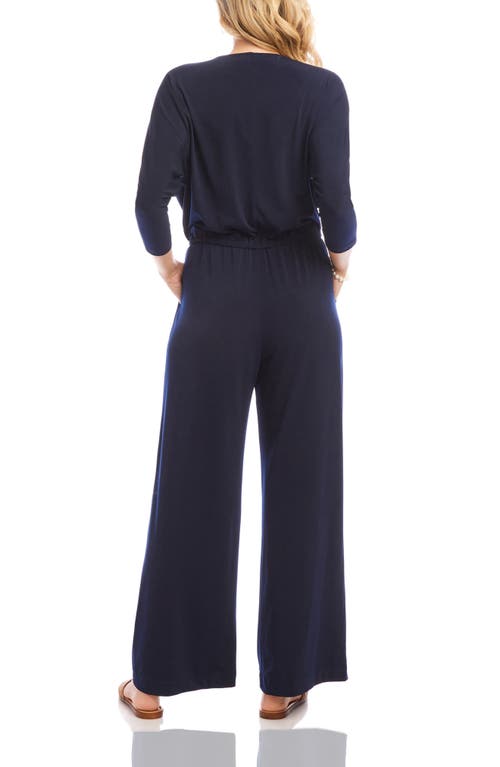 KAREN KANE KAREN KANE TRAVEL WIDE LEG JERSEY JUMPSUIT