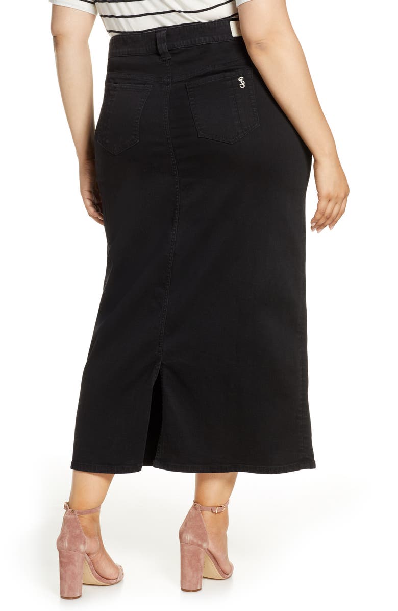 SLINK Jeans Long Denim Skirt, Alternate, color,