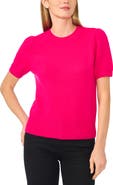 CeCe Crewneck Short Sleeve Sweater