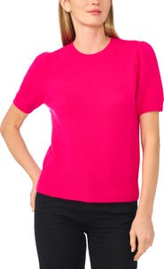 CeCe Crewneck Short Sleeve Sweater