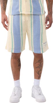True Religion Stripe Knit Shorts