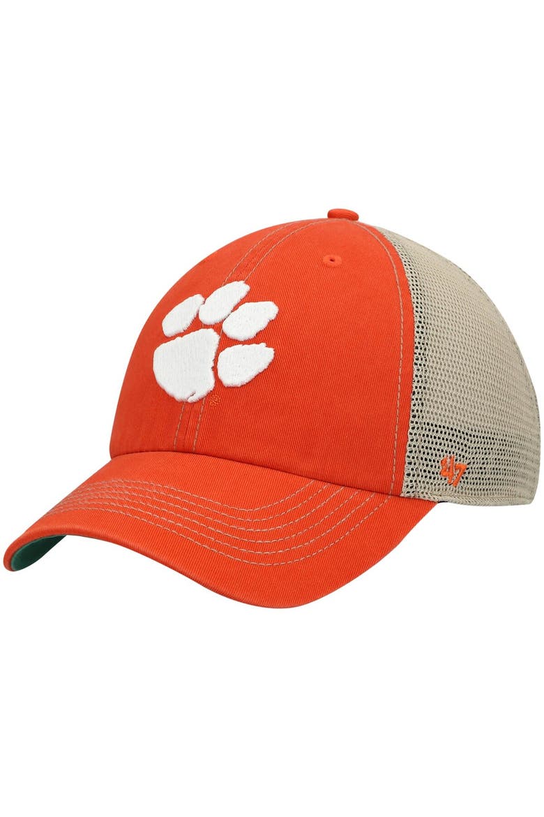 Men's '47 Orange Clemson Tigers Trawler Trucker Snapback Hat, Main, color, Orange