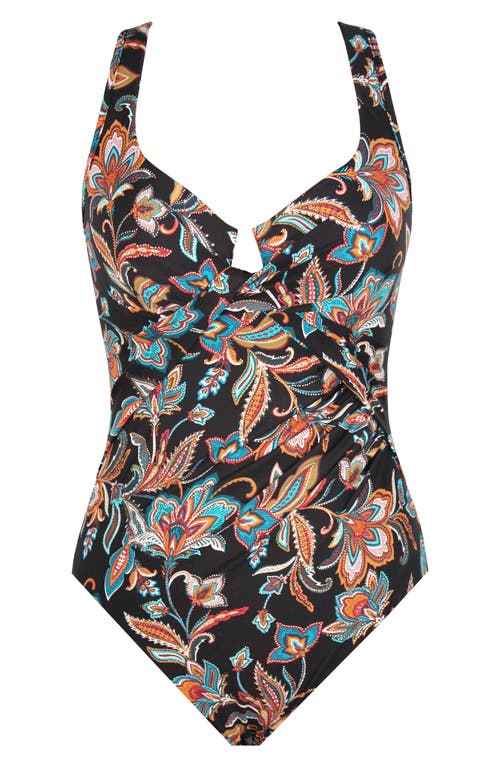 Miraclesuit Scotch Floral Siren One-piece Swimsuit In Blk/multi