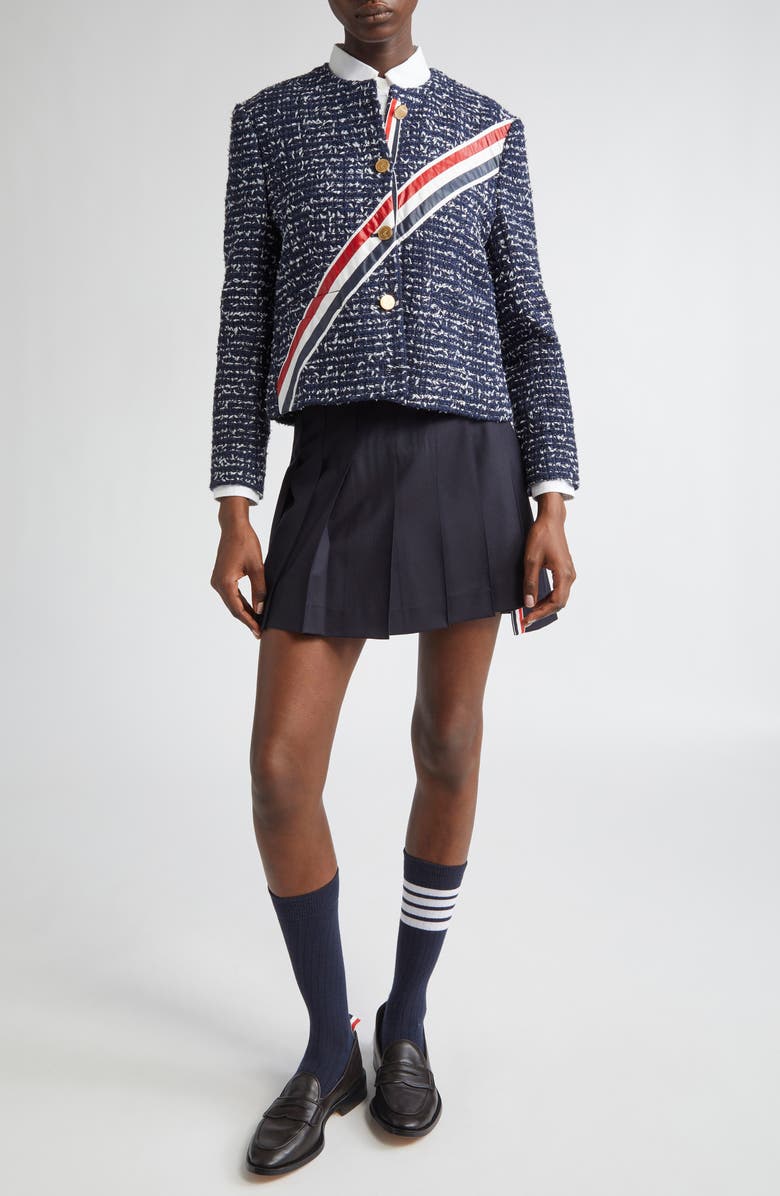 Thom Browne Unconstructed Oversize Cardigan, Alternate, color, 