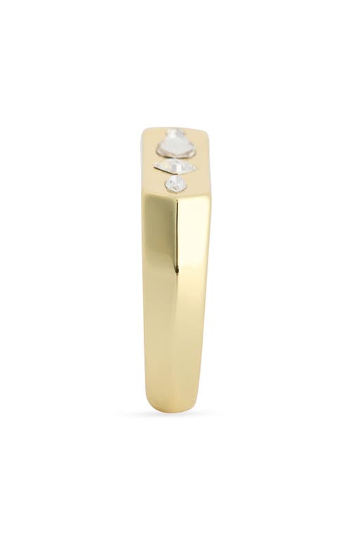 Covet Cubic Zirconia Signet Ring In Gold