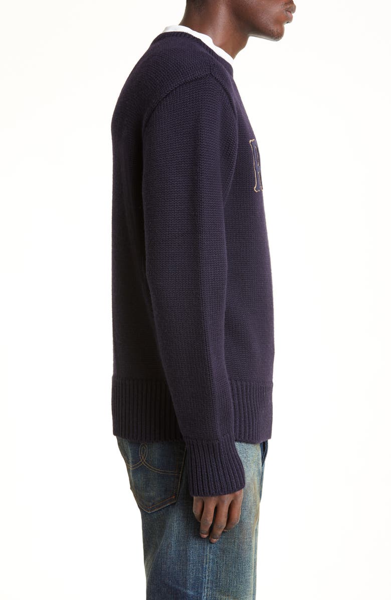 Double RL Wool Crewneck Sweater, Alternate, color, 