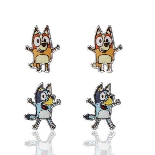 Bluey 4-pack Stud Earrings Set In Multi