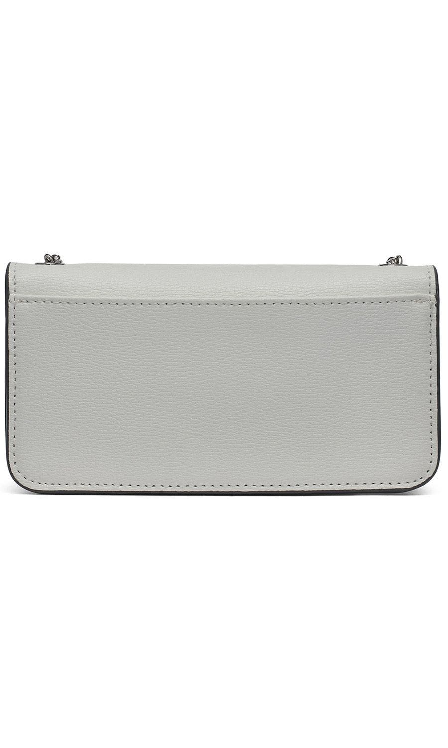 KARL LAGERFELD PARIS Kosette Shoulder, Alternate, color, Winter White/Silver