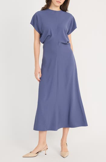 Ruched Crepe Sheath with Pindot Sleeves | David's Bridal