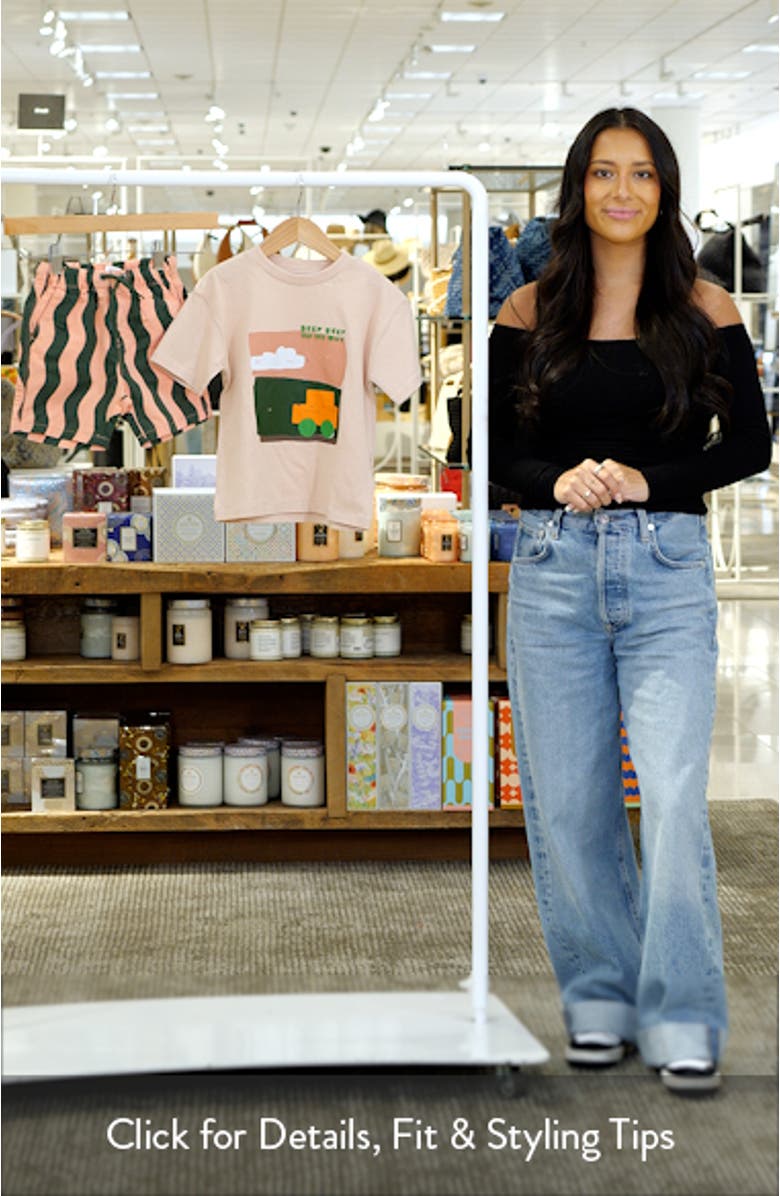 Kids' Truck Cotton Graphic T-Shirt & Stripe Shorts Set, sales video thumbnail