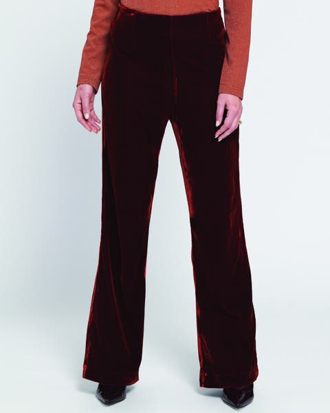 Velvet Suit Trousers Wide-Leg Pants