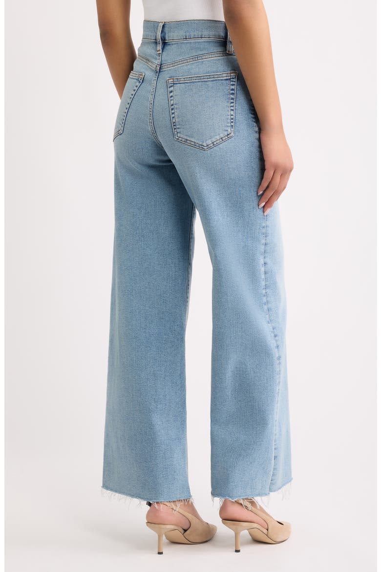 Le Slim Palazzo High Waist Wide Leg Jeans, Alternate, color, DOVETAIL RAW FRAY