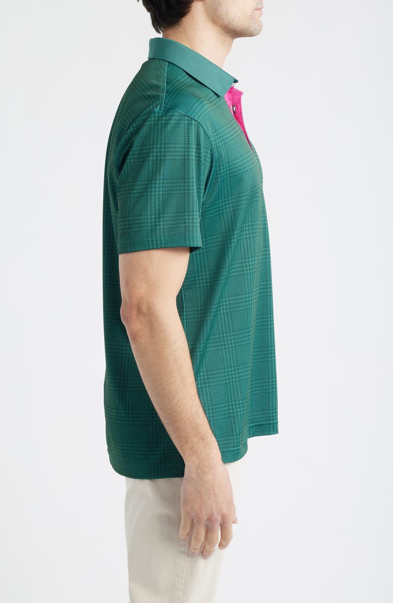 Swannies Bobby Check Performance Golf Polo, Alternate, color, Forest