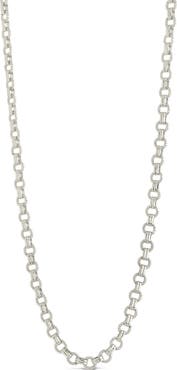 Sterling Forever Parker Textured Chain Necklace