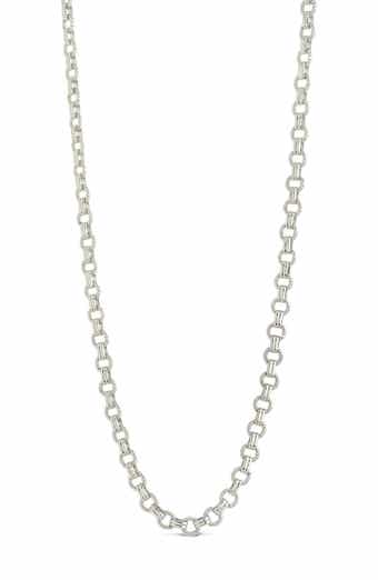 Sterling Forever Parker Textured Chain Necklace