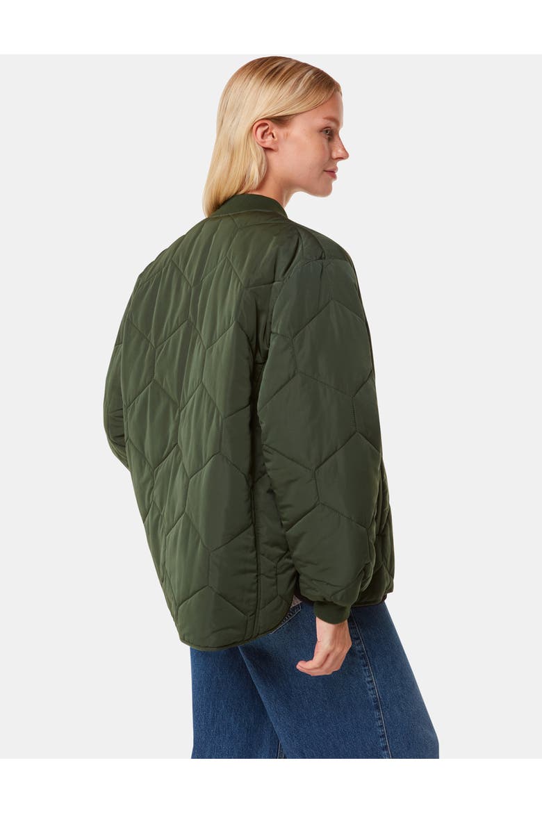 Ida Short Quilted Coat, Alternate, color, Khaki