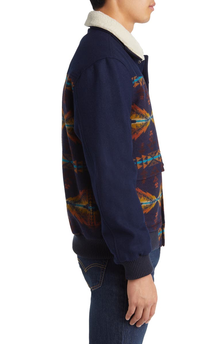 Pendleton Jacksonville Wool Coat with Faux Shearling Collar, Alternate, color, 