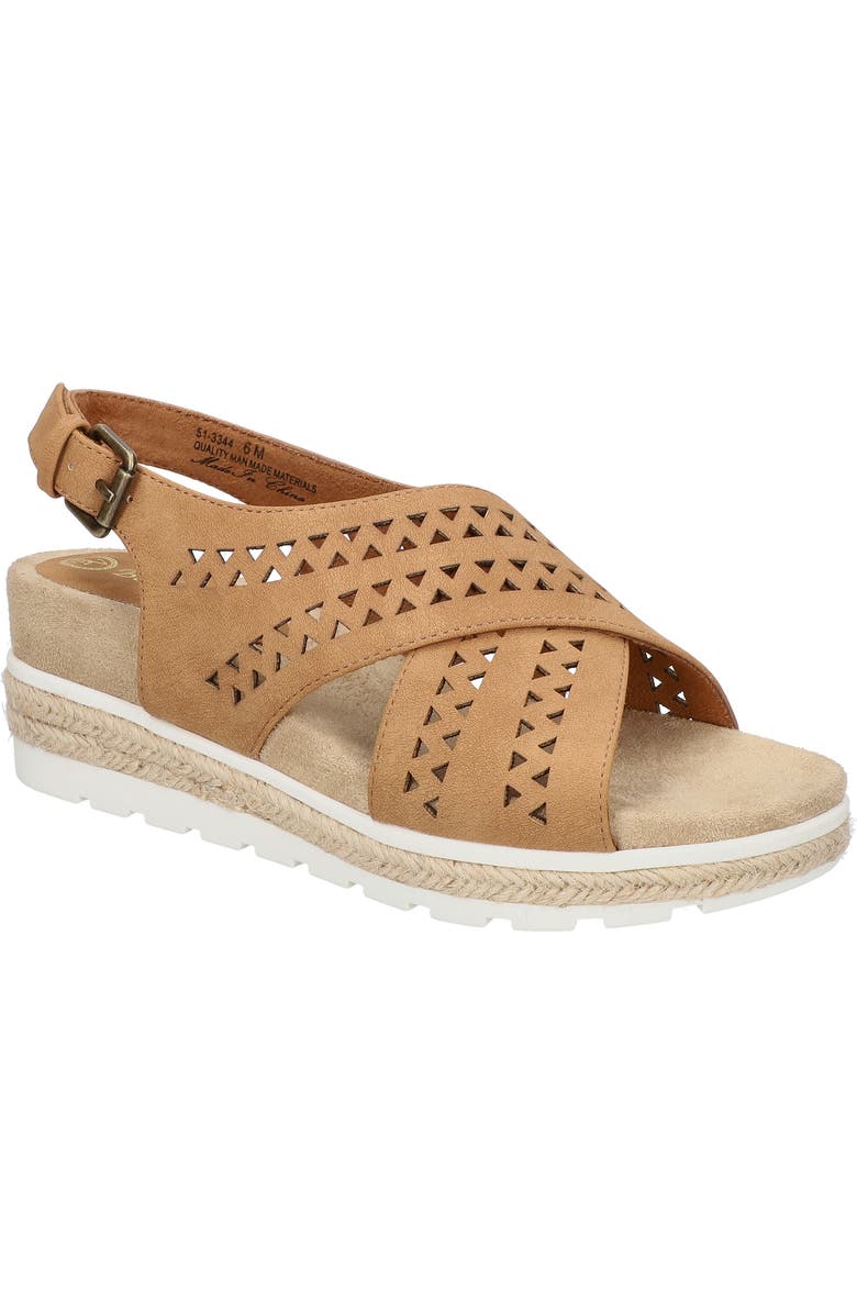 Bella Vita Cosette Slingback Espadrille Sandal, Main, color, Tan