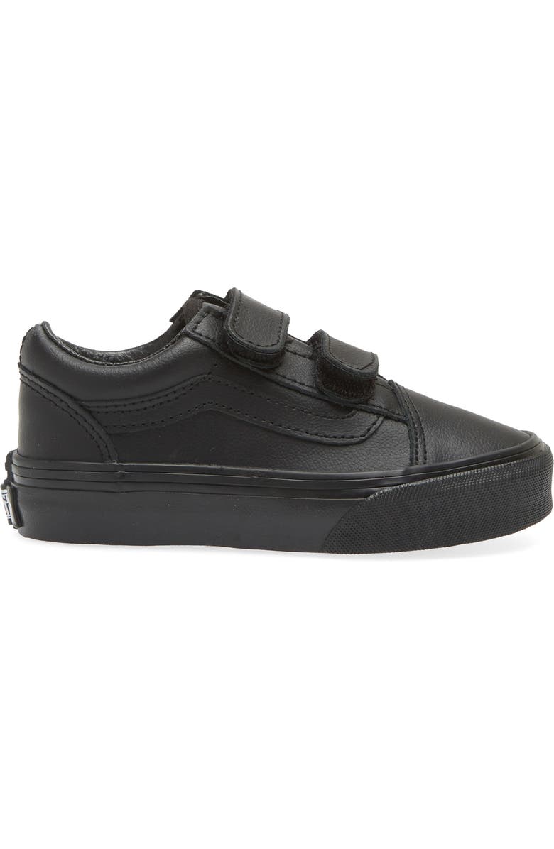 Vans Kids' Old Skool V Tumble Sneaker, Alternate, color, Classic Tumble Black Mono