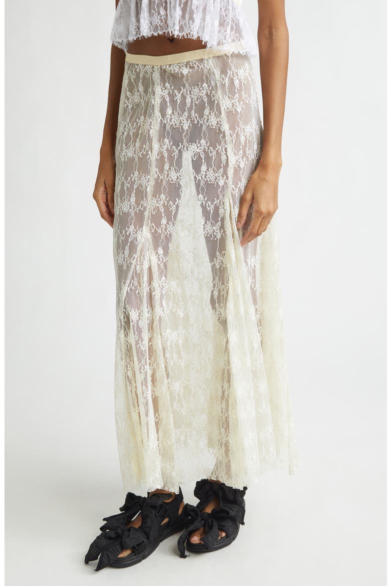 Pamela Sheer Lace Midi Skirt, Alternate, color, BUTTER YELLOW