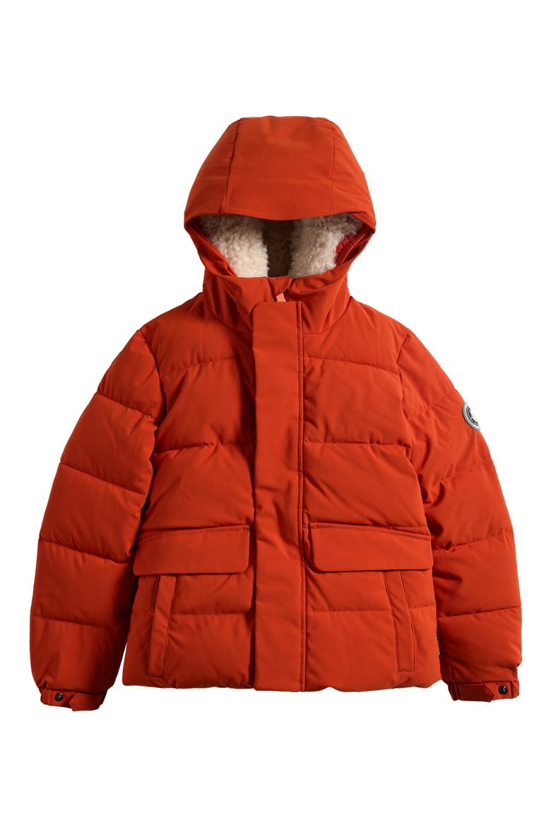 Kids' Klaus Hooded Puffer Jacket, Main, color, MAPLE ORANGE